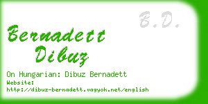 bernadett dibuz business card